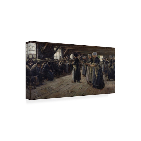 Max Liebermann 'The Flax Barn' Canvas Art,12x24